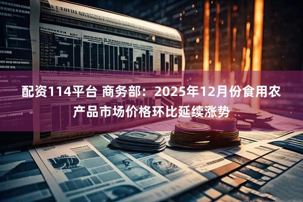 配资114平台 商务部：2025年12月份食用农产品市场价格环比延续涨势
